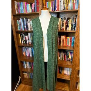 Kelly green duster length vest